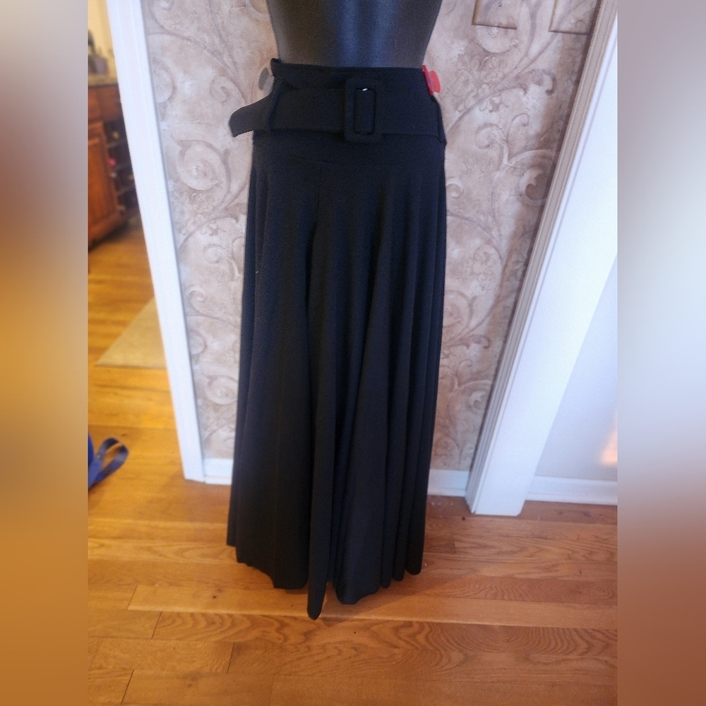 II - NWOT  Pleated Maxi Skirt with Belt